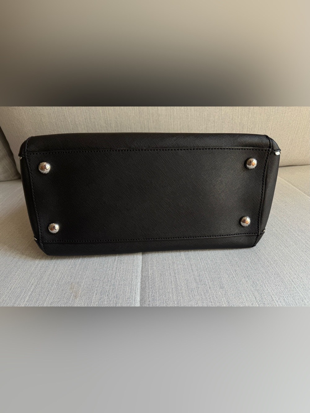 Michael Kors Black Chain-Accent Leather Tote - Picture 3 of 5
